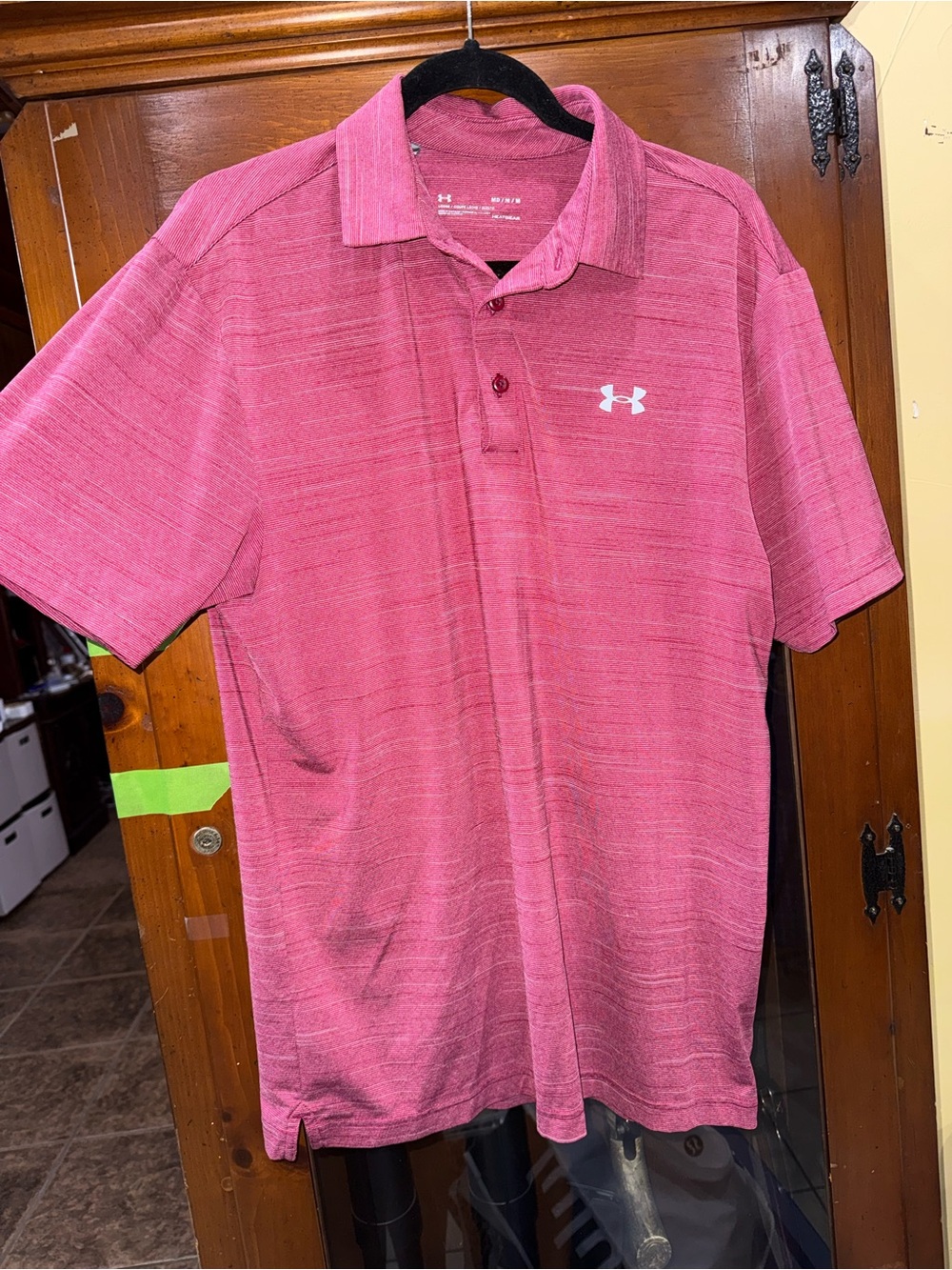 Under Armour Men's Heathered Red Polo